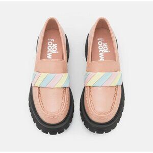 Koi Footwear FIELD OF FLUMPS LOAFERS Slip-ons Pink Pastels Vegan Leather Size 6
